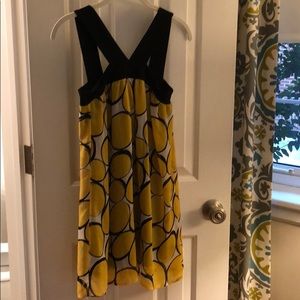 Black, White, Yellow Dress
